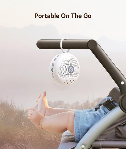 Dreamegg White Noise Machine - Portable Sound Machine Baby with Safe Silicone Cover, Features Powerful Battery, 21 Soothing Sound, Noise Canceling for Sleeping, Baby Registry Gift, Nursery, Travel