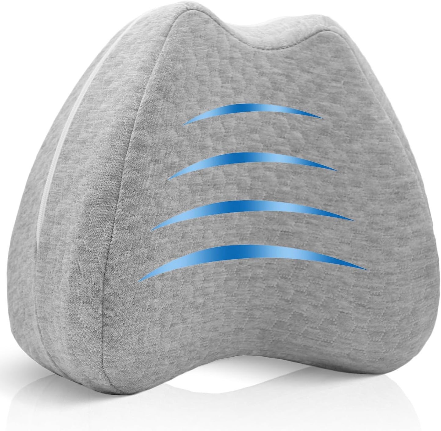Knee Pillow for Side Sleepers Hip Pain, Leg Pillow for Side Sleeping | Side Sleeper Pillows Memory Foam Back, Sciatica, Knee Pain Relief with Washable Cover, White 1 Pack
