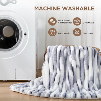 Westinghouse Heated Throw Blanket, 50"x60", Charcoal, ETL Certified