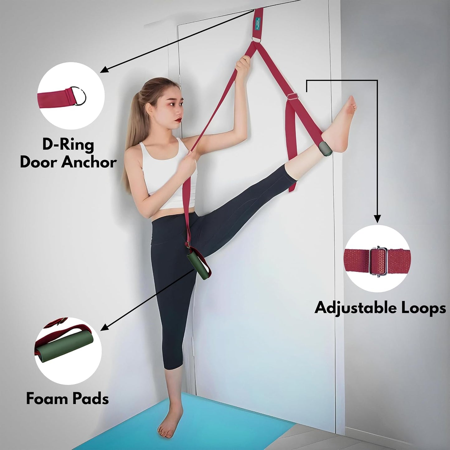 Artan Balance Stretching Straps for Flexibility, Balance, and Leg Stretching – Multiple Styles for Yoga, Ballet, Dance, Gymnastics & Physical Therapy