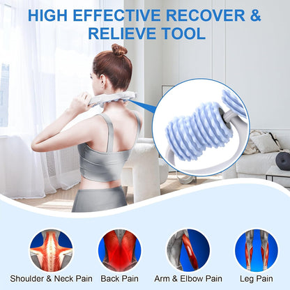 KESHWELL Cellulite Massage Tool,Muscle Massage Roller,Deep Fascia Massager | Lymphatic Drainage Massager,Cellulite Remover for Legs,Manual Massage Stick with Detachable Handle for Neck,Back, Arm,Thigh