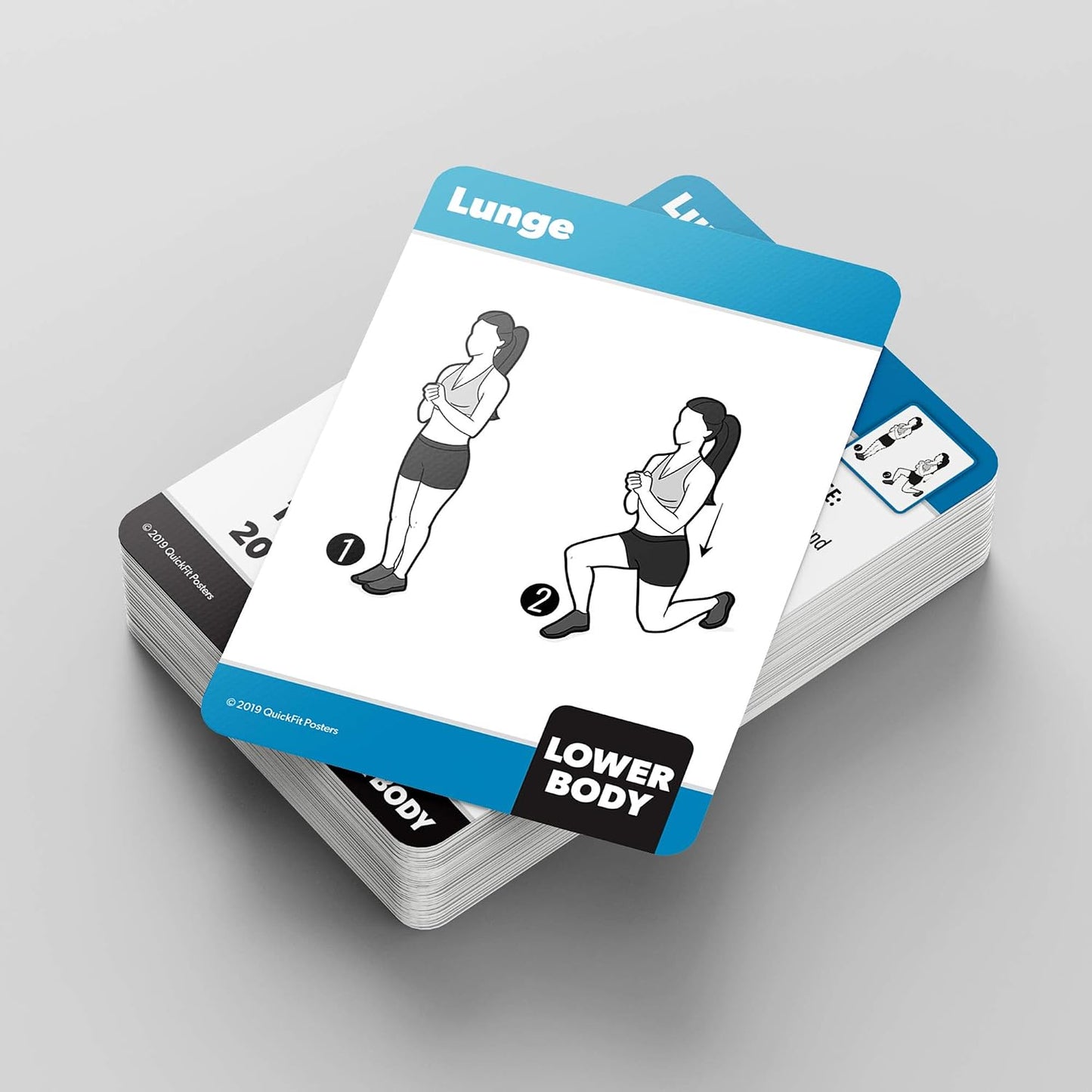 3 Pack - Dumbbell, Bodyweight & Yoga Pose Exercise Cards - Fitness Workout Playing Cards