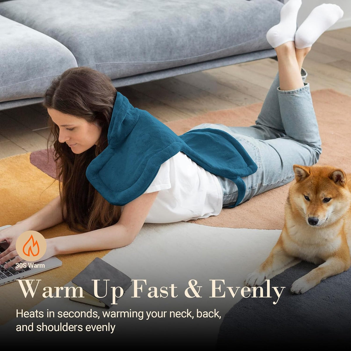 COMFIER Electric Heating Pad for Back, Neck and Shoulders, FSA Eligible HSA