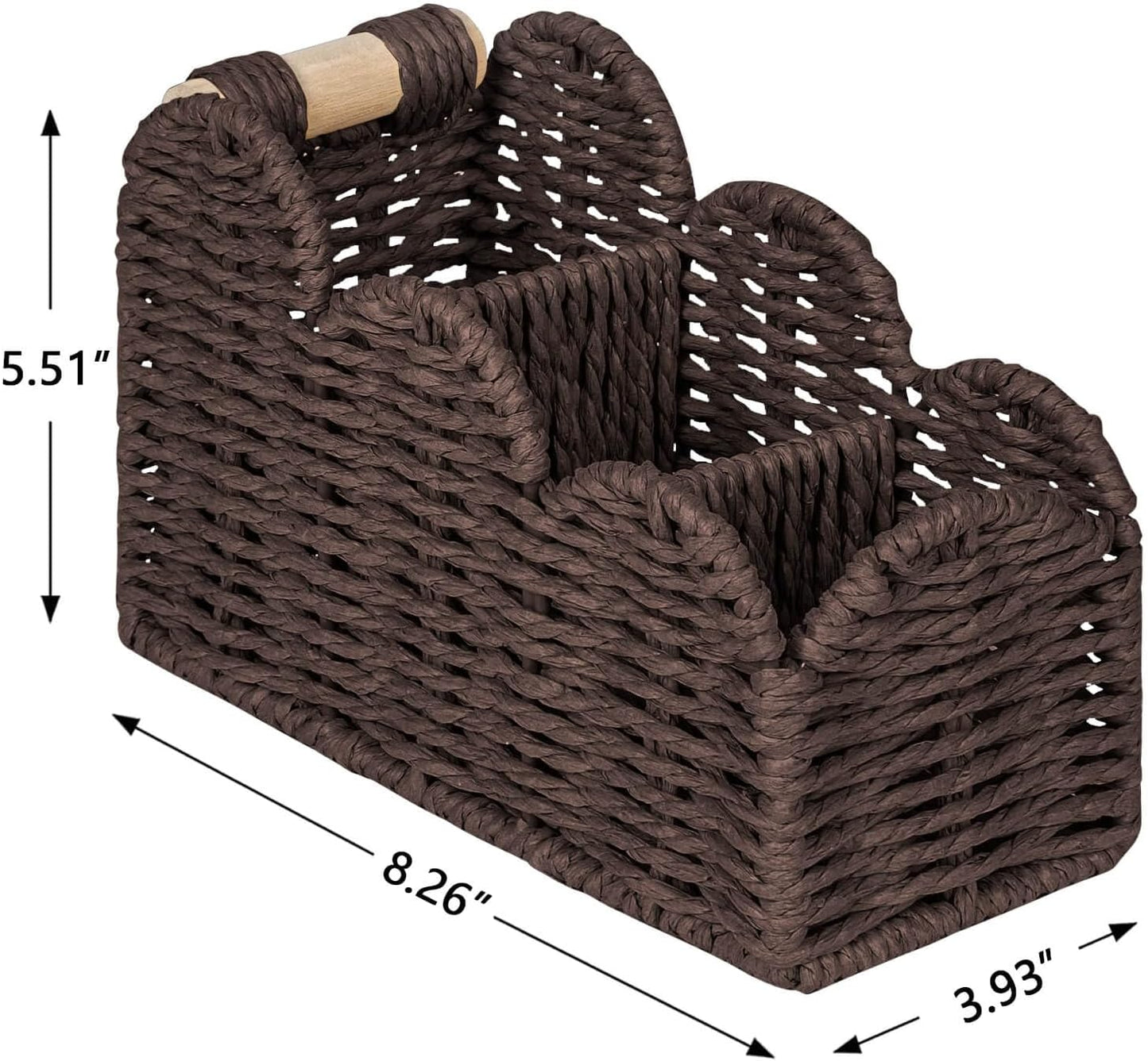 CubesLand Bedside Table Desk Organizer Caddy, Remote Pen&Pencil Holder Cup | Makeup Brush Holder w/Scalloped Perfect for Home, Office Desk, Living Room Table Decor, 3 Slots Neutral
