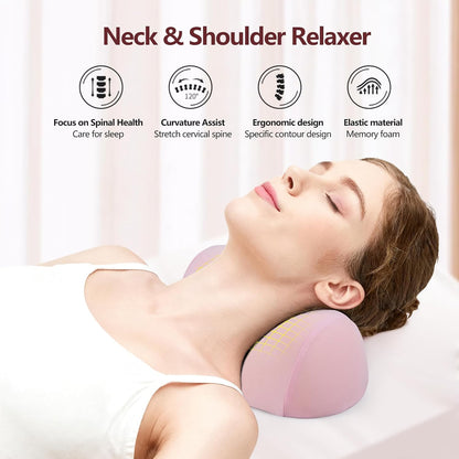 ComfortLife Small Neck Stretcher Pillow for Pain Relief, Medium Soft Cervical Traction Device Neck Mild Support Pillow Foam Cervical Neck Pillow for Tension Muscle Relax Relief (Grey)