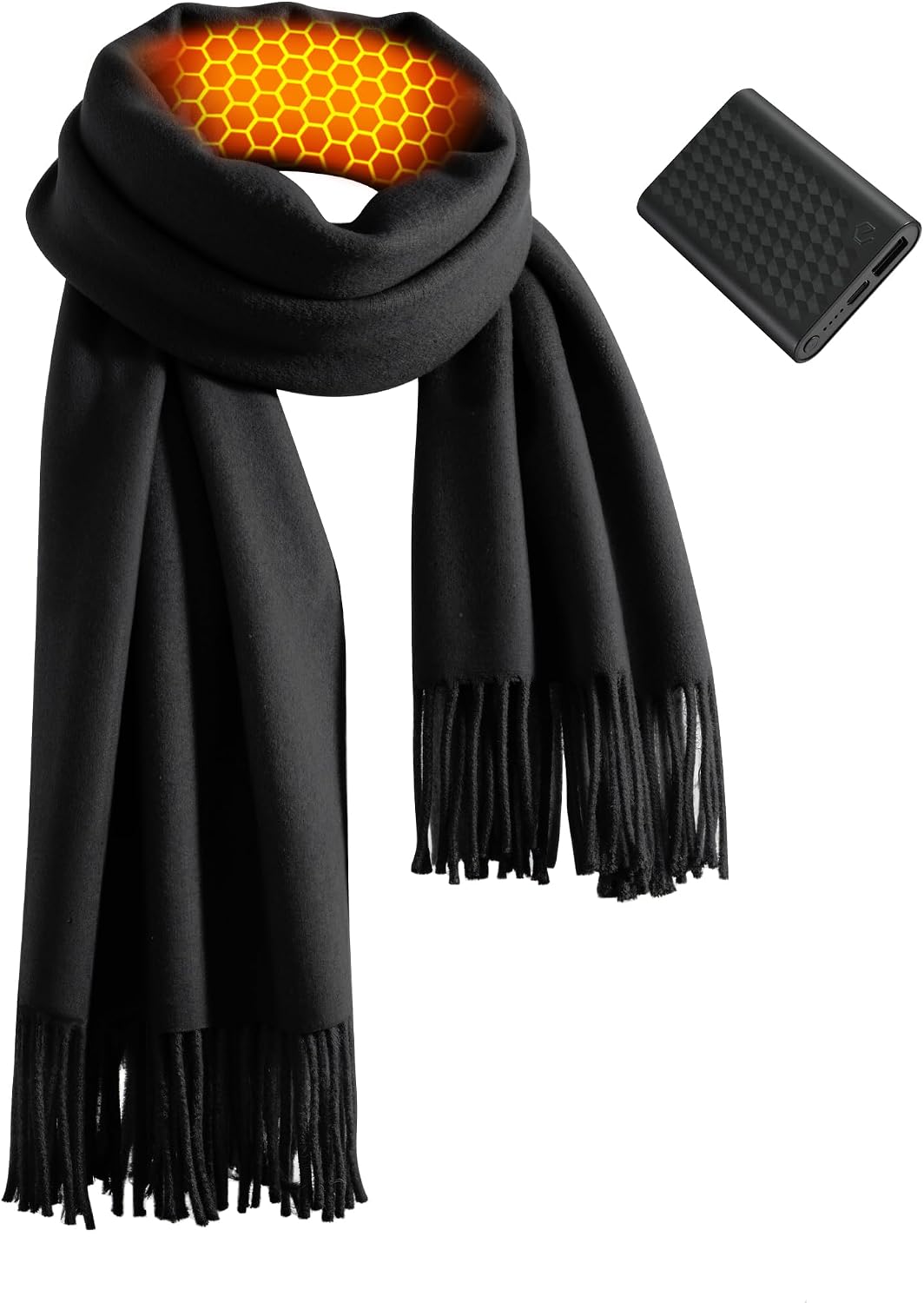 Wulcea Graphene Heated Scarf For Women 5V2A 6000mAh Fast Charge Large Capacity Battery