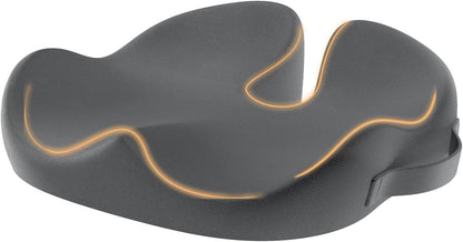 ProtoArc Seat Cushion, Office Chair Cushion for Sciatica, Black | Coccyx Cushion, Ergonomic Memory Foam Seat Cushion for Car, Home, Pressure Relief Pad for Hip, Tailbone, All Day Comfort