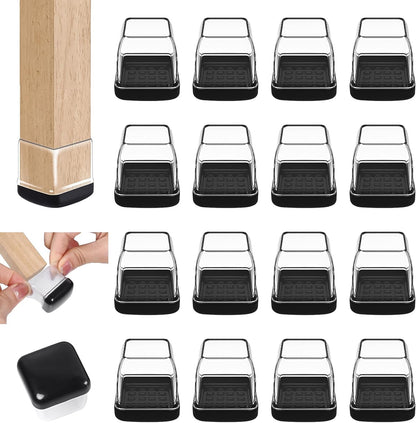 Chair Sliders for Carpet, 16PCS Furniture Sliders for Carpeted Floors & Hardwood Floors, Round Chair Glide Pads for Quickly and Easily Moving Furniture, Protect Floor(Clear, Fit 0.75"-1.1") | Chair Glides for Carpet & Hardwood Floor, Furniture Slides