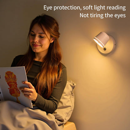 Aisilan LED Plug in Wall Sconce with Touch Dimmable Control Adjustable Wall Mounted Lamp Angle Anti-Glare Matte White Aluminum Bedside Reading Wall Lights for Bedroom Living Room