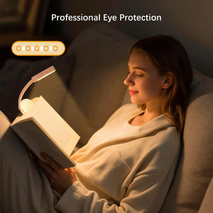 Choudao Rechargeable Book Light, Portable Reading Light,Black | Eye Caring 3 Color Temps, Extremely Long Battery Life, Portable Clip-On Reading Light for Studying