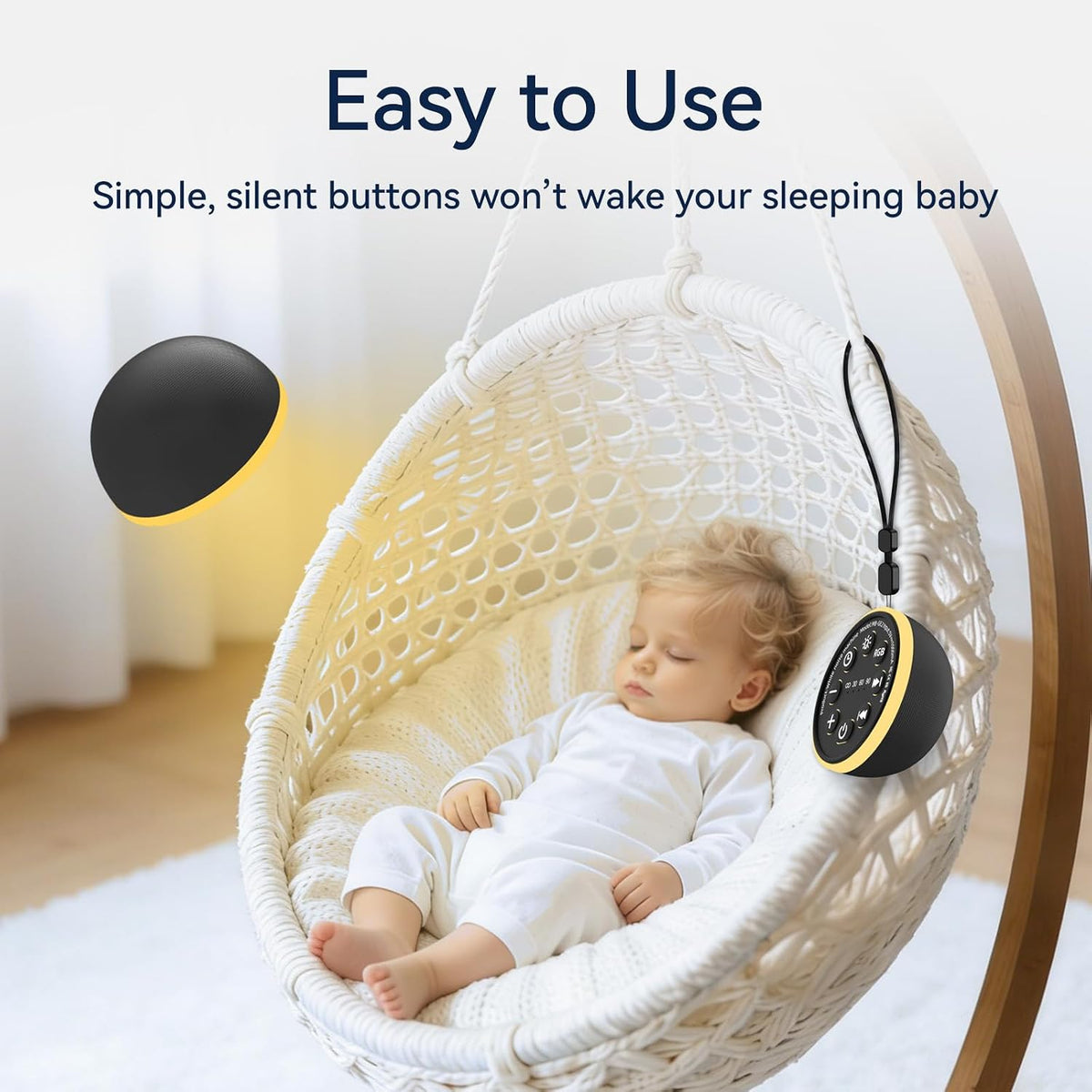 Portable Sound Machine Night Light White Noise Machine Mini Baby Shushing Sleep Machine 12 Night Lights 30 Sleeping Sounds for Baby Kids Adults Dogs 4 Timer Memory Function for Home Travel Office