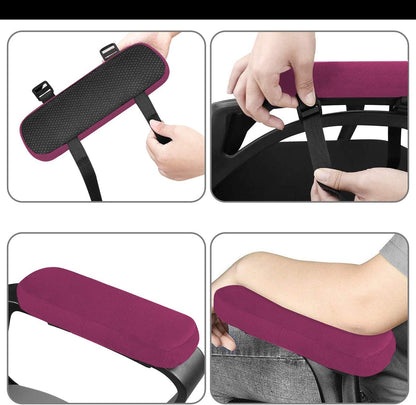 MOSISO Chair Armrest Pads, Home/Office Chair Arm Rest Covers, Black | 2 Pack Memory Foam Comfy Computer Gaming Elbow Cushion, Removable Washable Elbow, Support Forearm Pressure Relief