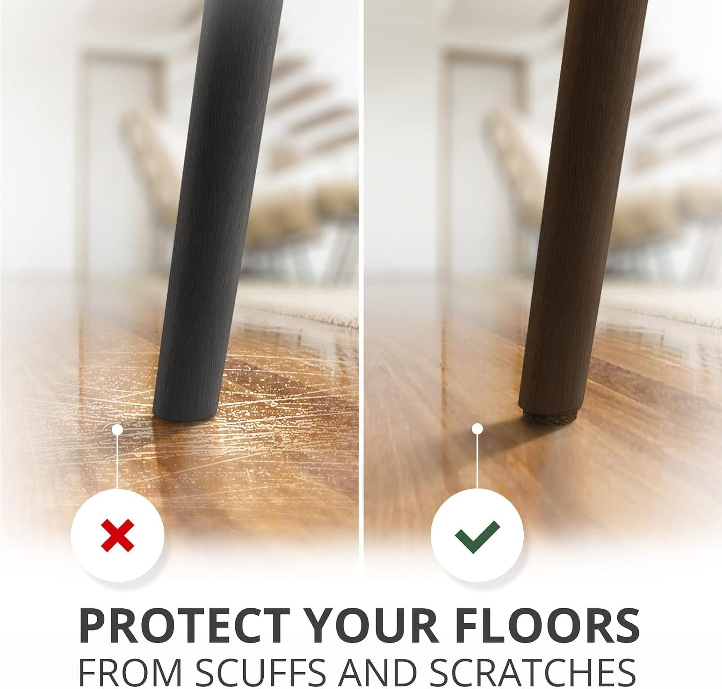 Felt Furniture Pads X-PROTECTOR 235 PCS Premium Furniture Pads - Felt Pads Furniture Feet Best Wood Floor Protectors - Protect Your Hardwood & Laminate Flooring! | Furniture Feet Best Wood Floor Protectors - Protect Your Hardwood & Laminate Flooring!