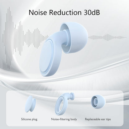 Jayine 2 Pairs Ear Plugs for Sleeping, Soft Full Silicone Ear Plugs for Noise Reduction 25dB, Reusable Hearing Protection Earplugs for Concert, Focus, Noise Sensitivity, 8 Ear Tips in S/M/L - Purple