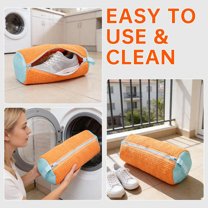 1PCS Blue Shoe Washing Machine Bags for All Shoe Types | Deep Cleaning,Reusable and Durable,Safeguarding Shoes from Scuffs and Deformation,Tear-Resistant Chenille Fabric