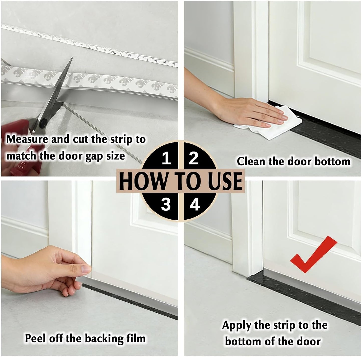 Weather Stripping Door Seal Strip 20 Feet, Silicone Seal Strip | Sealing Tape Draft Stopper for Shower Door Bottom, Self Adhesive Insulation Tape for Frame Window Glass Gap (Transparent