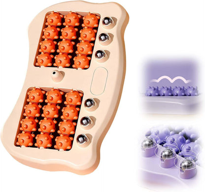 Foot Massage Roller, Portable Reflexology Massager for Relieve Pain from Plantar Fasciitis and Improved Circulation,Three Massage Techniques for Relax Muscles Suitable for Home Office Use (Orange)