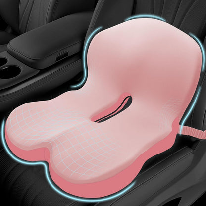 Car Seat Cushion with Lumbar Support Pillow, Seat Cushion for Driving