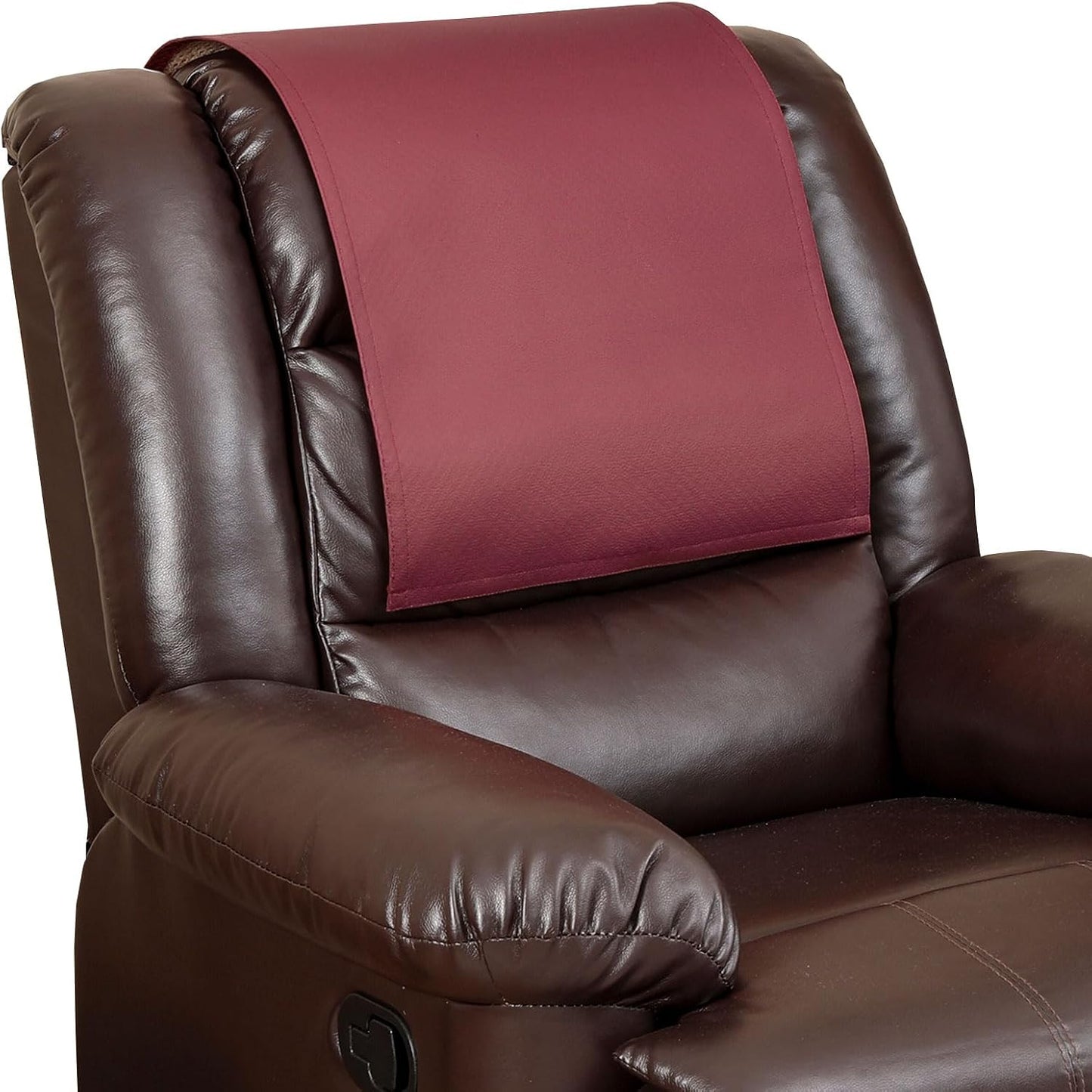 Non Slip Recliner Headrest Protector Washable Faux Leather Headrest Covers for Recliner Chair Waterproof Couch Head Rest Covers for Sofa,Furniture,Office Chair,Theater Seat