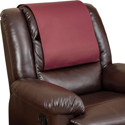 Non Slip Recliner Headrest Protector Washable Faux Leather Headrest Covers for Recliner Chair Waterproof Couch Head Rest Covers for Sofa,Furniture,Office Chair,Theater Seat
