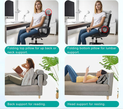 Lumbar Support Pillow for Office Chair,Multiple Adjustable