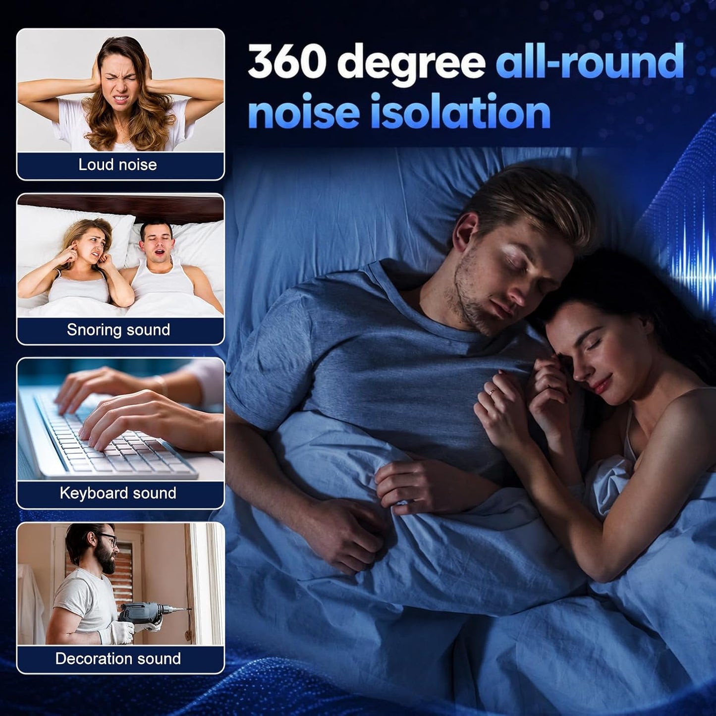 Tellegloww 10 Pairs Ear Plugs for Sleeping 30db Reusable Silicone Ear Plug