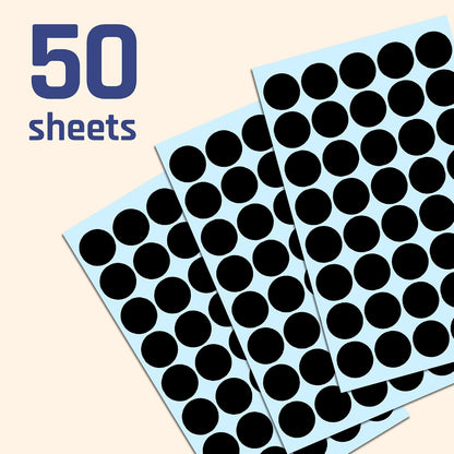 3/4" Round Colored Dot Stickers Labels - 10 Colors