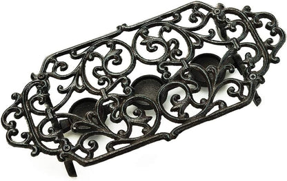 Sungmor Cast Iron Teapot Warmer - Rustic Design with Tealight Holder | Heavy Duty & Decorative Candle Holder Stands for Heat Food Coffee Milk or Tea