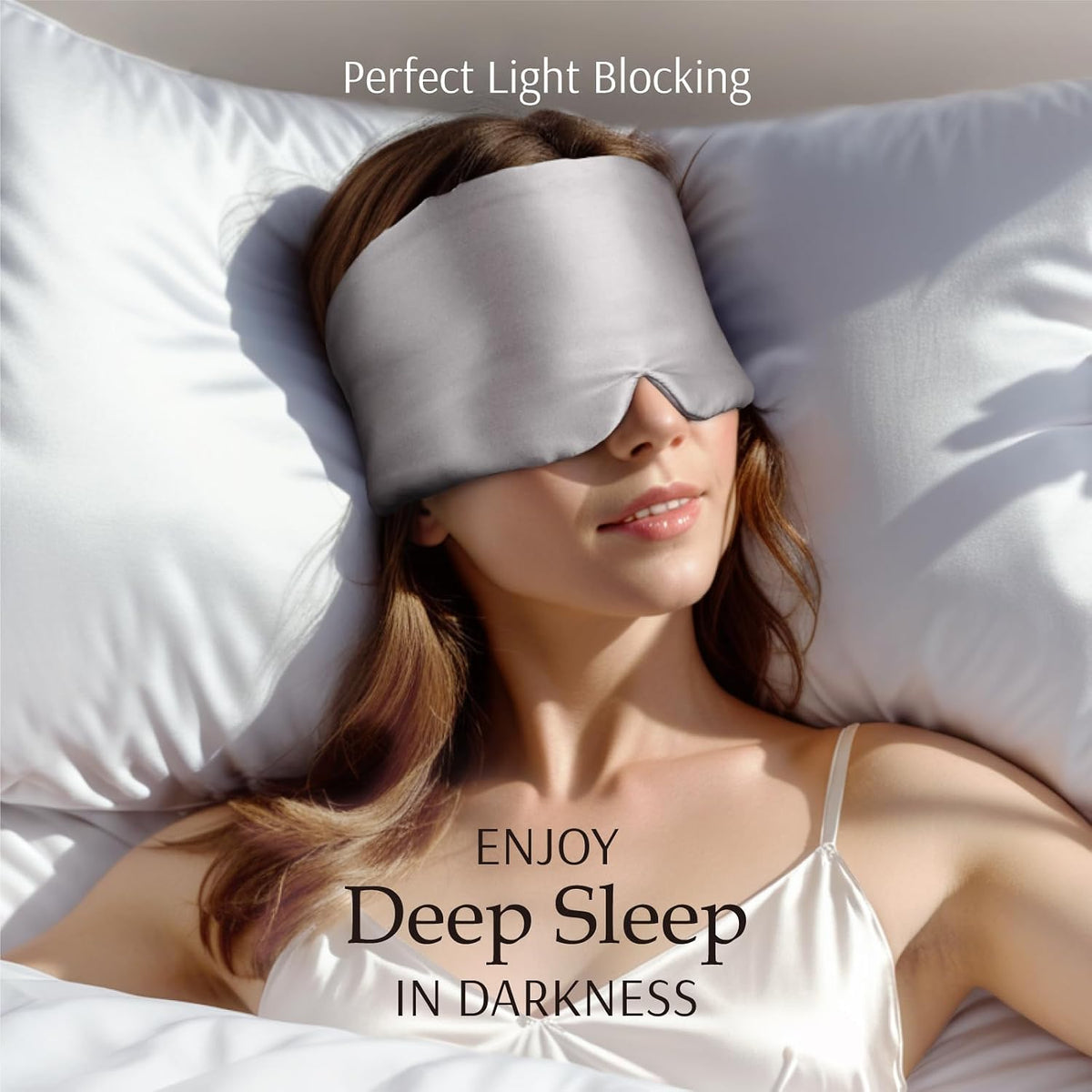 Zenssia 100% Mulberry Silk Sleep Mask Eye Mask for Men and Women, Light Plum