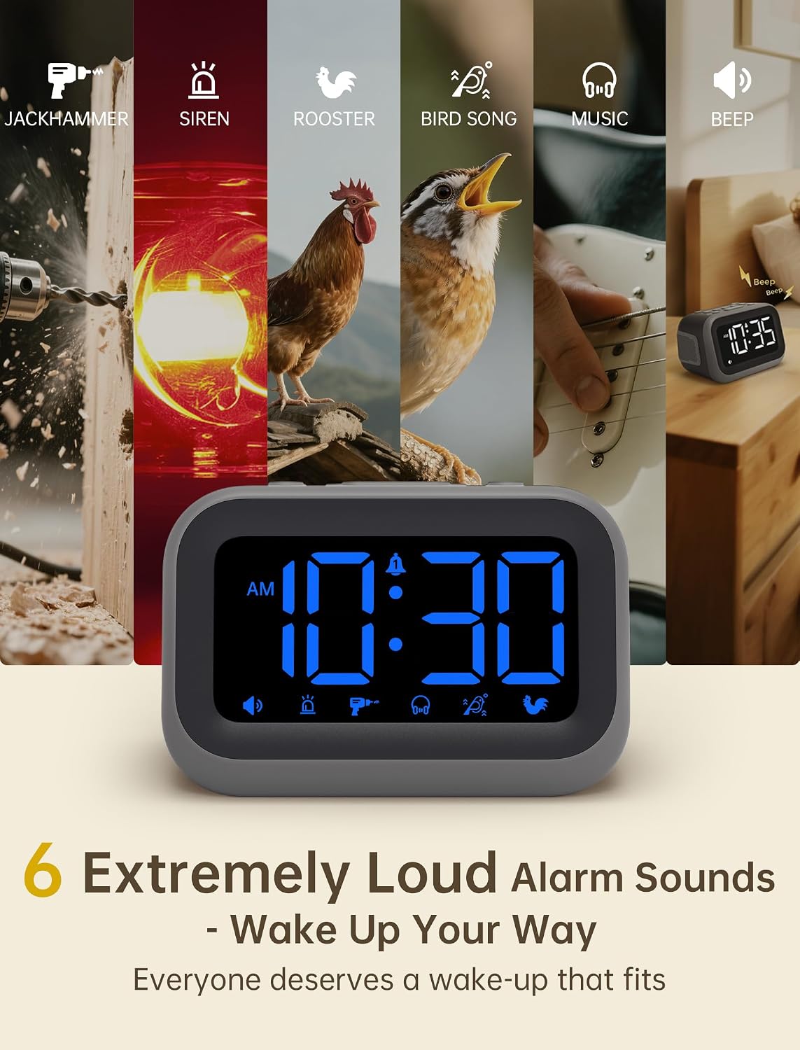 Acedeck Super Loud Alarm Clock: 115dB Wake-Up Power