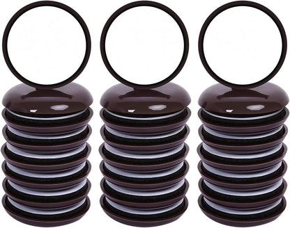 Ezprotekt 16 Pack Self-Stick Furniture Chair Leg Sliders for Carpet, 2-1/8" Self-Adhesive Round Furniture Movers Sliders, Carpet Chairs Furniture Glides, Carpet Moving Sliders Easily Move (Beige)