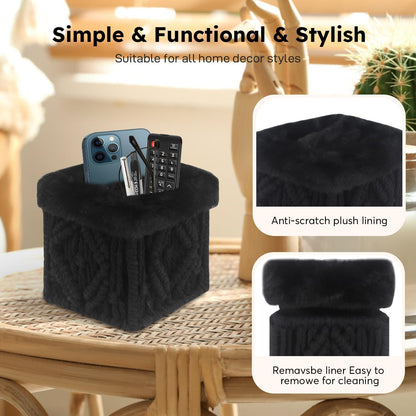 2 in 1 Glasses Holder, Double Plush Lined Eyeglass Holder Stand | 2 Slots Anti-scratch Eye-glasses Storage Organizer Case for Nightstand, Office Desk, Table, Brown