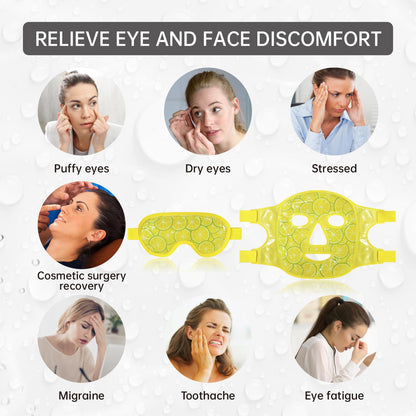 ZNÖCUETÖD Cold Face Eye Mask Ice Pack Reduce Facial Puff, Dark Circles, Hot Cold Compress Pack, Face SPA Gift for Woman Sleeping, Pressure, Headaches, Skin Care, Post Laser Cosmetic Care, Reversible