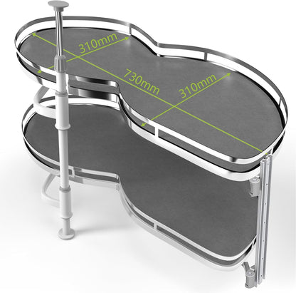 Blind Corner Cabinet Pull Out Organizer, Soft Close Swing Right Pull Out Cabinet Organizer 36inch, Corner Cabinet Lazy Susan for Corner Cabinet Blind Shelf, 2 Tiers Tray, Adjustable Height