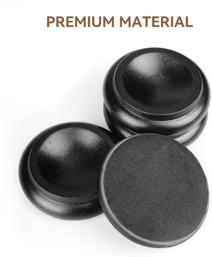 Piano Caster Cups Furniture Pads Upright Piano Caster Cups Wood Coasters Cups Floor Protectors for Furniture Furniture Floor Protectors (Walnut, 4)