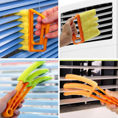 Window Blind Cleaner Duster Set, Washable Dusting Cleaner Air Vent Cleaning Brush Tools (Blue)