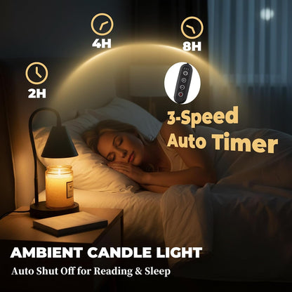 LALISU Candle Warmer Lamp with Timer Electric Candles Light Birthday Gifts