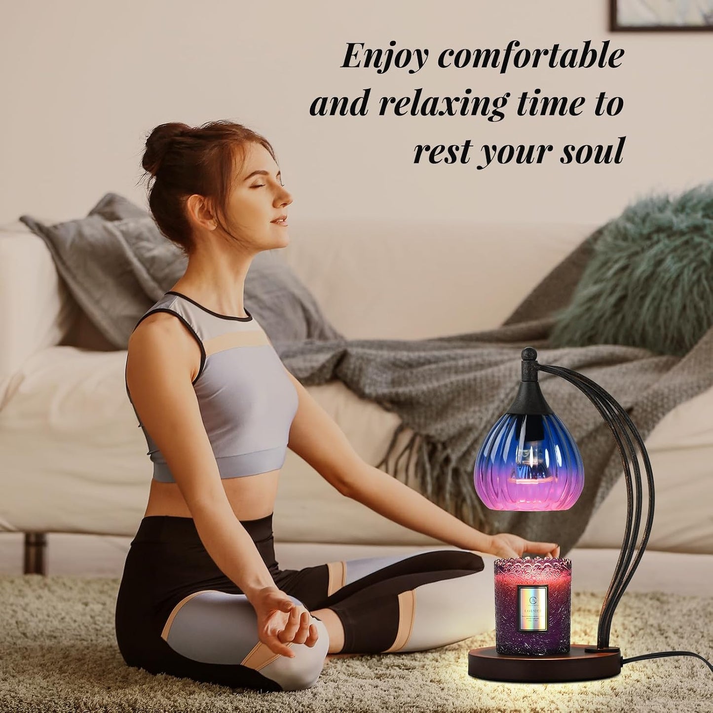 Candle Warmer Lamp with Timer and Dimmer - Electric Melter for Scented Jar Candles - Housewarming, New Home Decor
