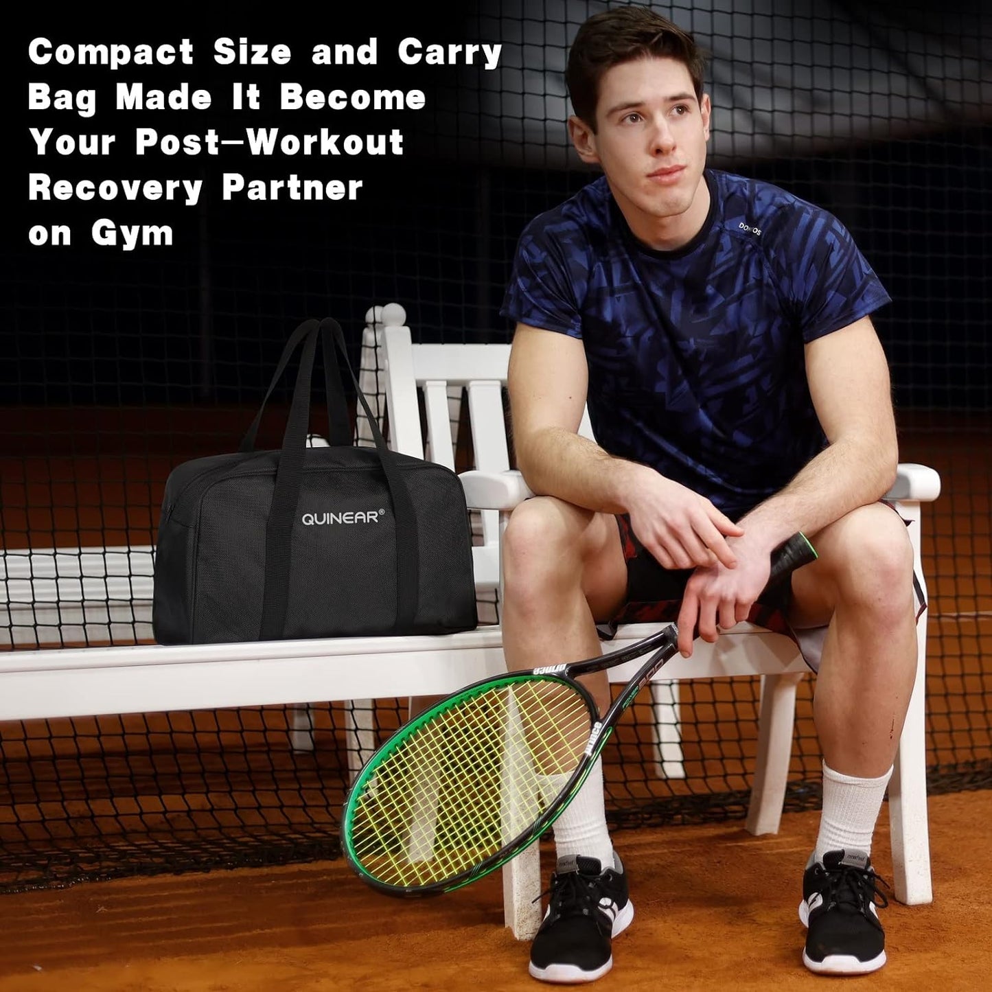 QUINEAR Leg Recovery Compression System for Athlete Post Workout, Professional Sequential Device for Massage Therapy, Foot and Leg Recovery Boots, Improve Circulation Reduce Muscle Soreness (Medium)