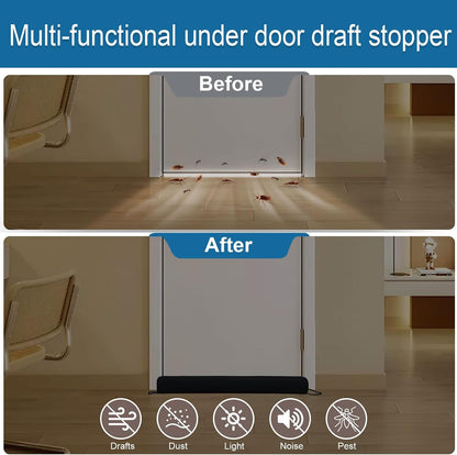 36 Inch Door Draft Stopper, Blocks Hot Cold Air with Washable Cover | Blocks Hot & Cold Air, Removable Washable Cover, Fits Door Gaps Up to 3 Inch, Noise & Wind Seal, Draft Blocker (1 Pack)