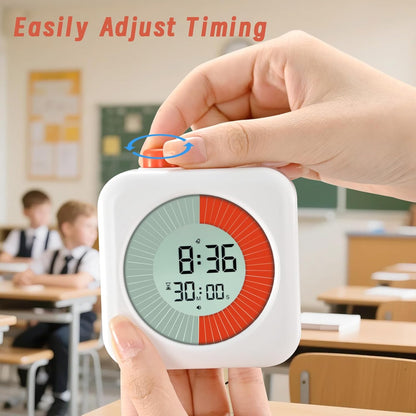 EooCoo School Supplies for Kids Visual Timer for ADHD & Autism, Digital Countdown Timer with Smiley Face-Style Visual Time Progress, Easy Time Management Tool, Classroom Learning & Home Daily Routines