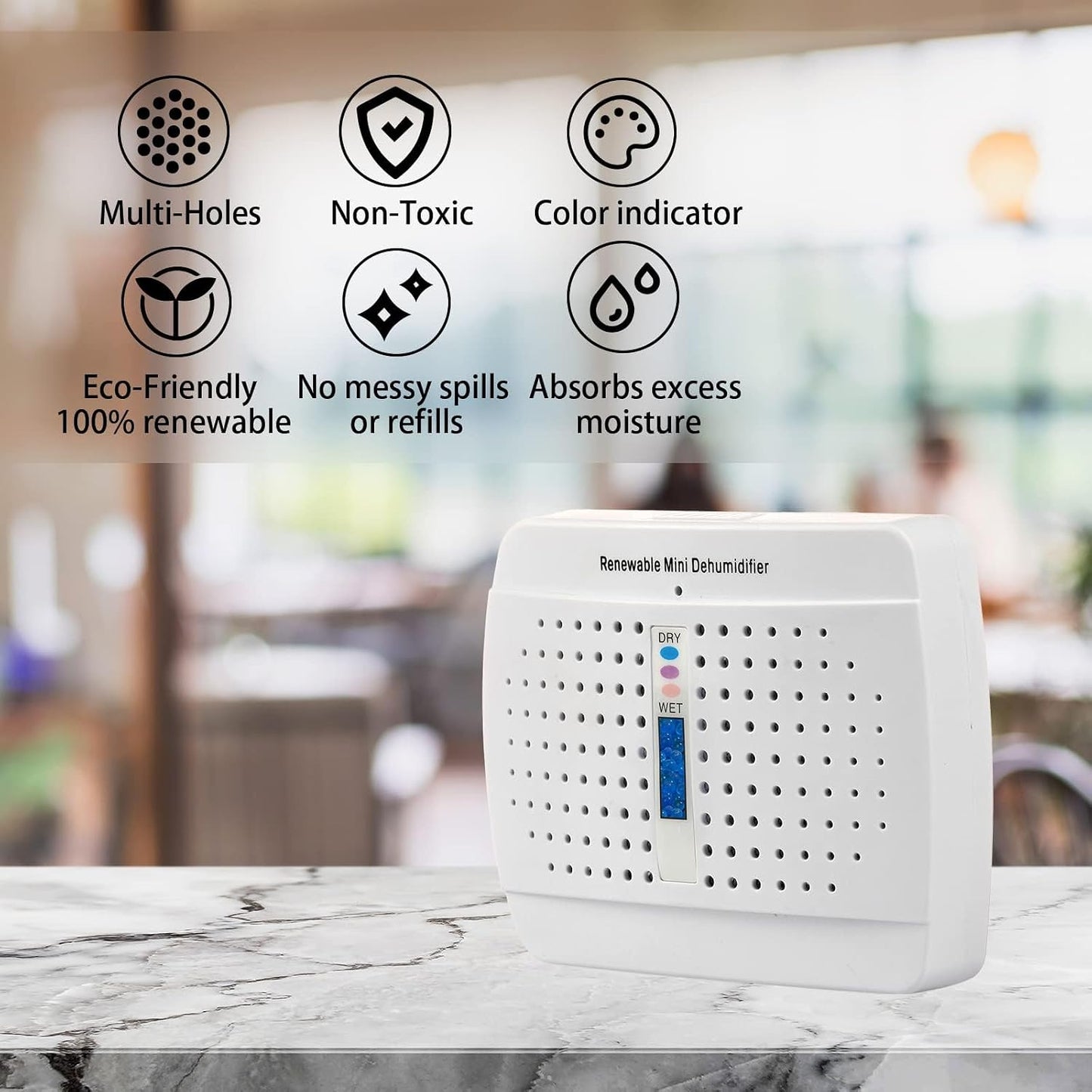 Small Dehumidifier, Moisture Absorber for Closed Spaces, Cabinet, Closet and Bathroom, Renewable Mini Dehumidifiers for Gun Safe, Rust Prevention