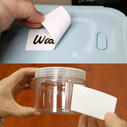 Hybsk 60 PCS Rectangle Removable Labels for Jars Containers Pantry Stickers- No Messy Residue After Use with Easy Write Surface (2 x 3 inch)