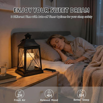 2026 New Candle Warmer Lamp with Timer,Compatible with 3 Wick Candles Jars,Vintage Candle Warmer Lantern Lamp,Dimmable Farmhouse Candle Lamp Warmer,Fully Enclosed and Hanging Up Designed