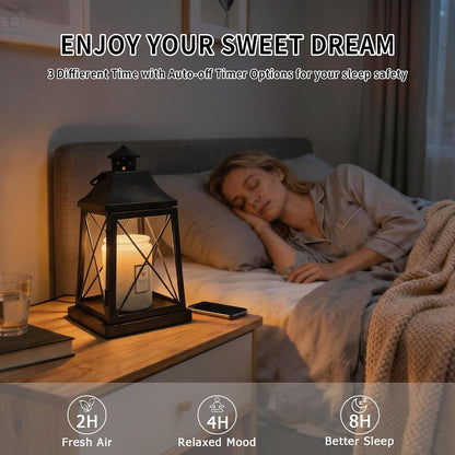 2026 New Candle Warmer Lamp with Timer,Compatible with 3 Wick Candles Jars,Vintage Candle Warmer Lantern Lamp,Dimmable Farmhouse Candle Lamp Warmer,Fully Enclosed and Hanging Up Designed