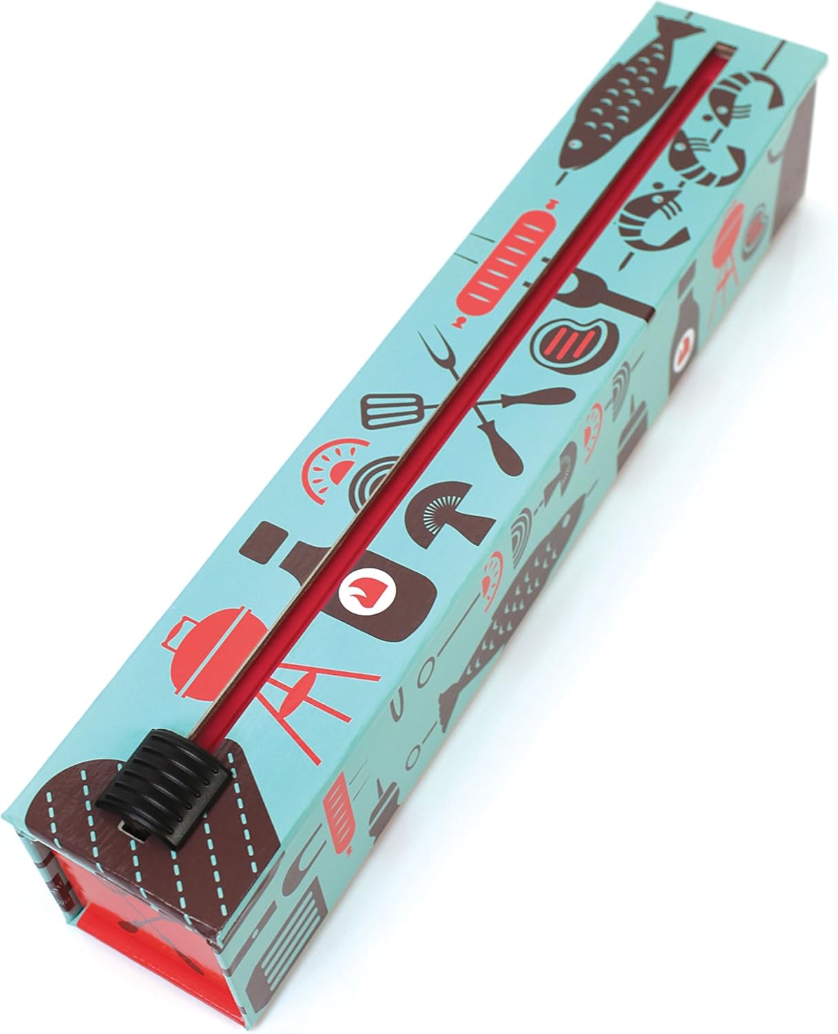 ChicWrap Carrara Marble Aluminum Foil Dispenser - Includes 12"x30' roll | Reusable Aluminum Foil Dispenser with Four Non-Slip Rubber Feet
