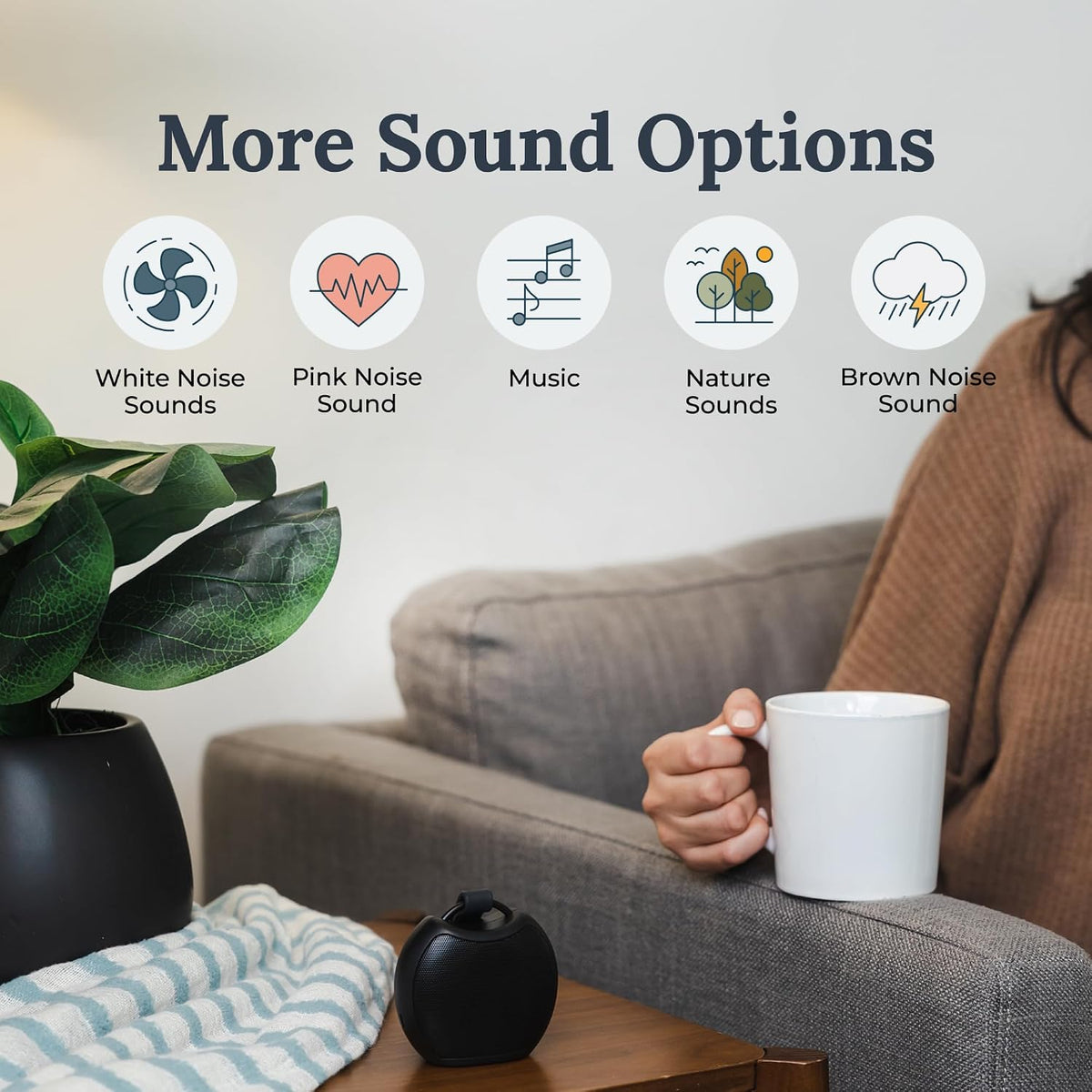 Yogasleep Rohm Portable White Noise Sound Machine, 3 Soothing Natural Sounds with Volume Control, Sleep Therapy For Adults, Kids & Baby, Noise Cancelling for Office Privacy & Meditation, Registry Gift