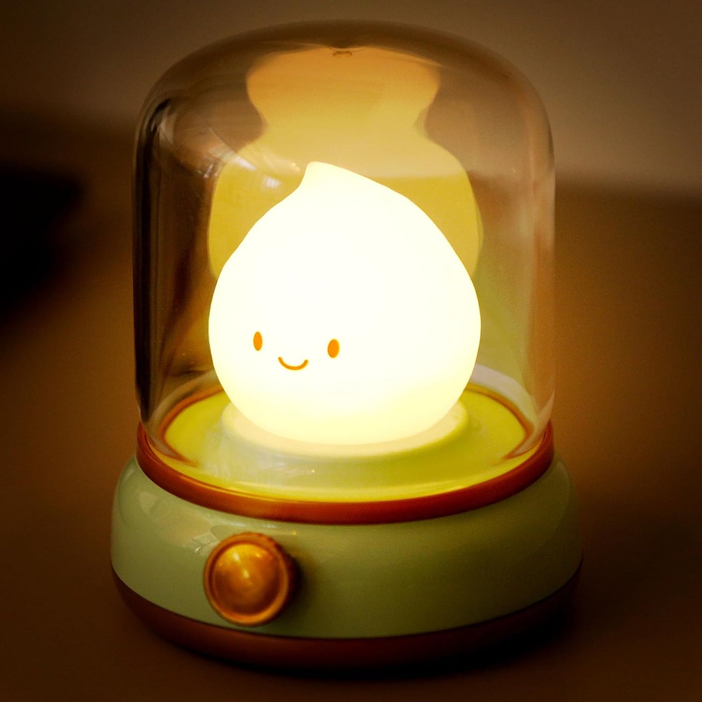 WANIDEA Night Light for Kids, Rechargeable Night Light for Bedroom | Stepless Dimming, Retro Flame, Room Decor, Warm Candlelight, Gifts for Kids, Bedside Lamp With USB-C Charging Cable