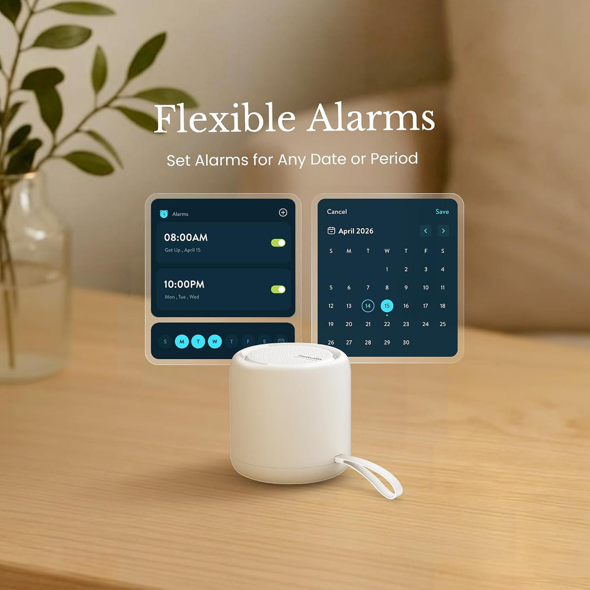 TimeVocalist Schedule Noise Sound Machine|Custom Soundscapes|Alarm Clock