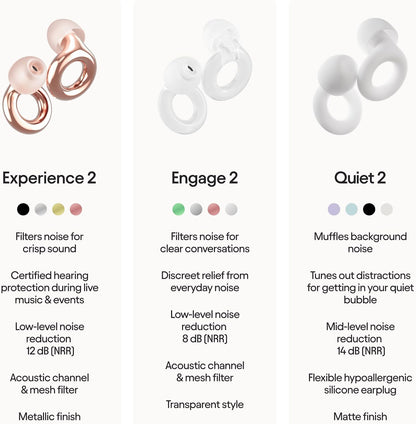 Loop Experience 2 Ear Plugs - Stylish Certified Hearing Protection